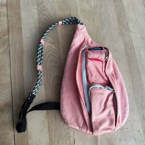Kavu Original Kids Rope Pink Coral Crossbody Messenger Sling Backpack Outdoors